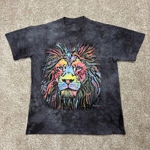 The Mountain 2015 Dean Russo Lion Rainbow Tie Dye T-Shirt USA Brown L SGI-USA